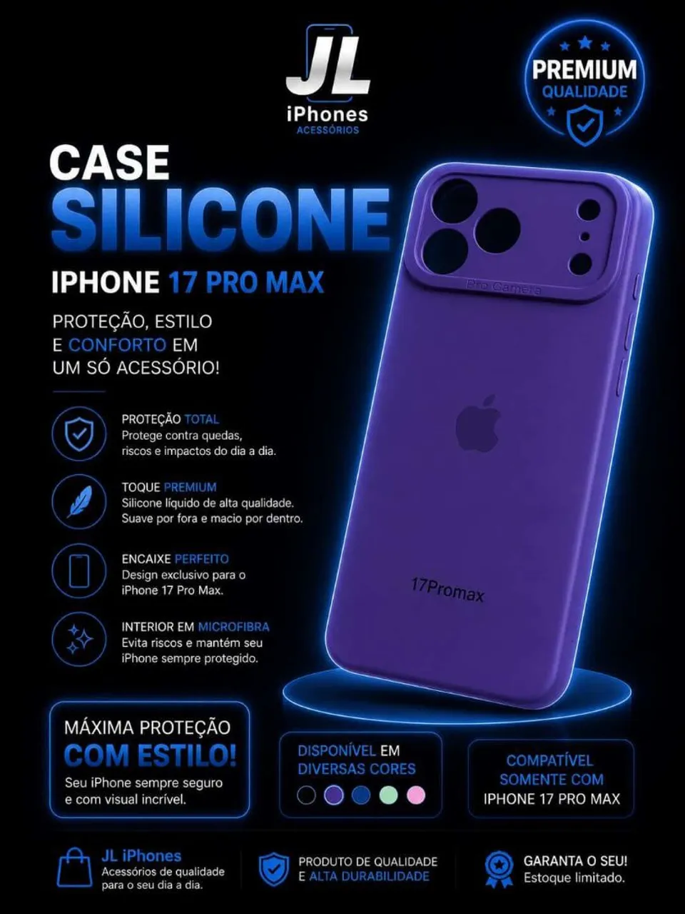 Case capinha iPhone 17 pro e 17 pro Max techwoven - Acessórios de