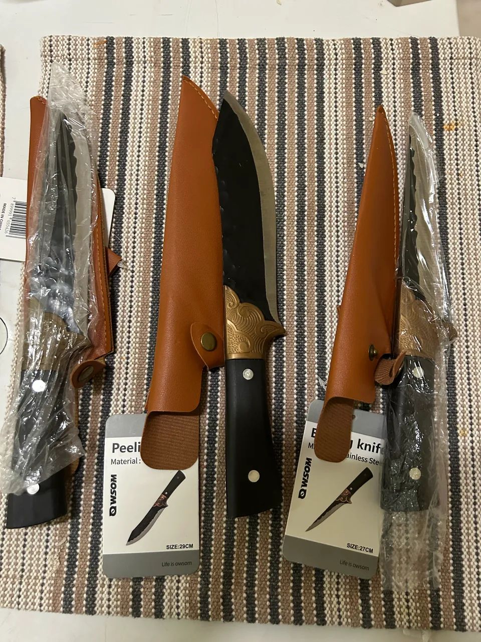 Facas WSOM Aço Inox - Novas com Capa - Chef / Boning / Peeling - Foto 2