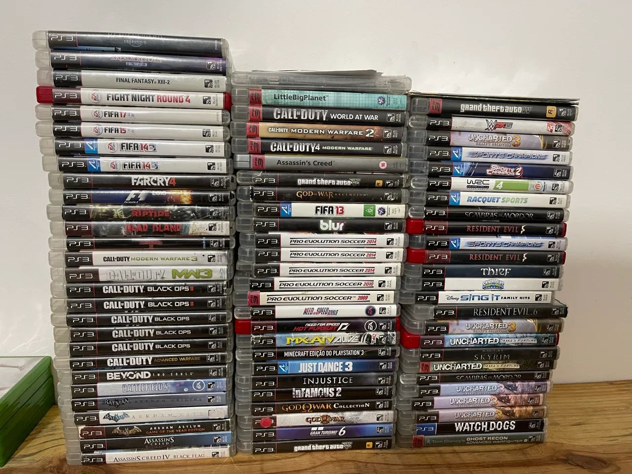 Lote com 81 jogos de Ps3