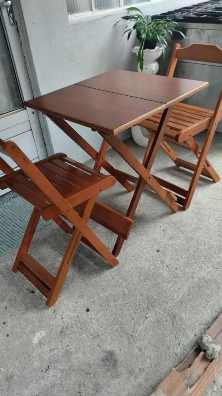 Jogo de mesa de madeira  - Foto 4