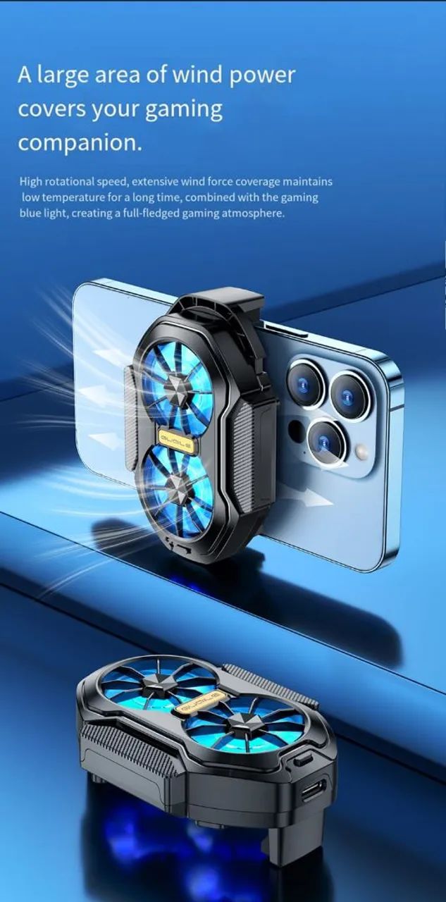 Mini ventilador para smarphone, cooler portátil  - Foto 4