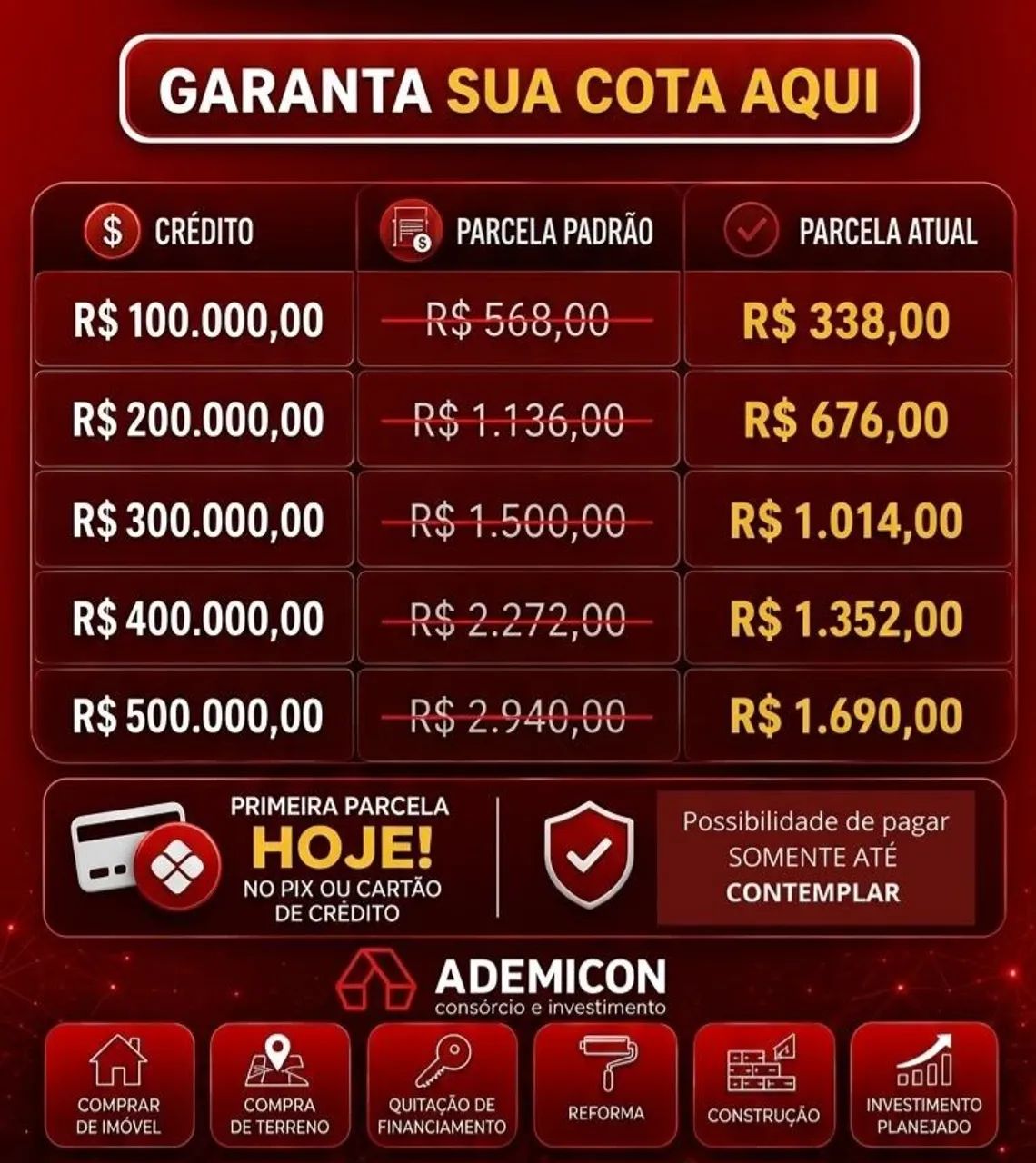Casa no boleto 