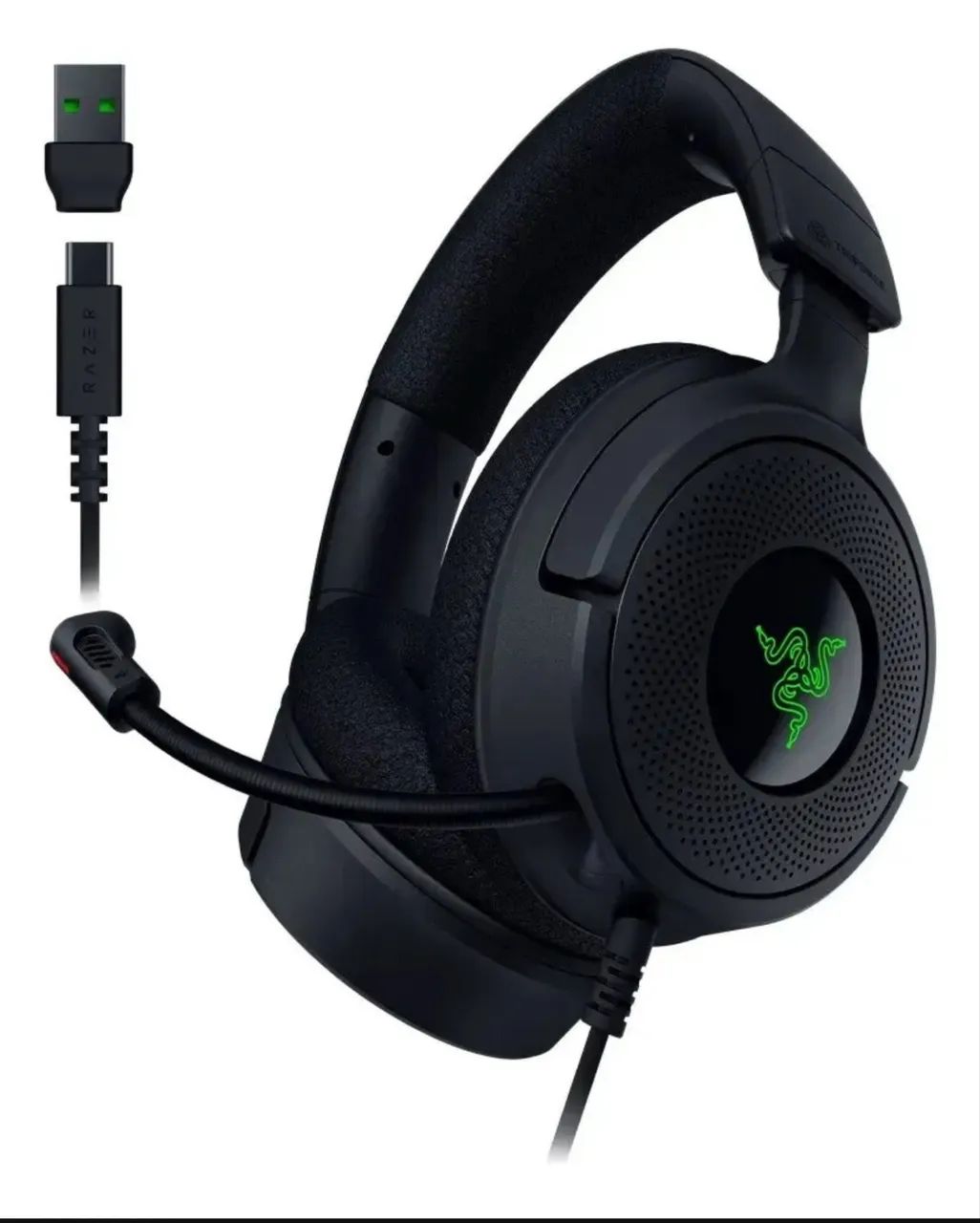 Fone de Ouvido Gamer Razer Kraken V4 X com Fio - Som Surround 7.1 