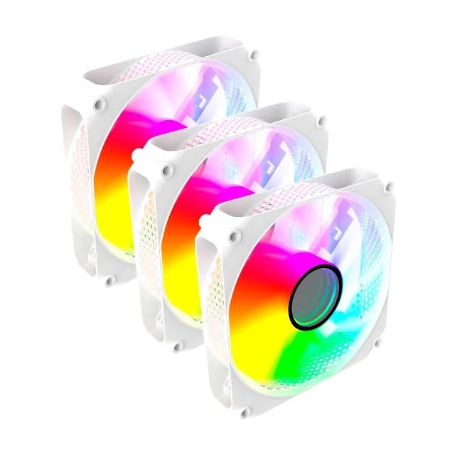 Kit 3 Fans Cooler Auster Snow Branco Clanm Molex