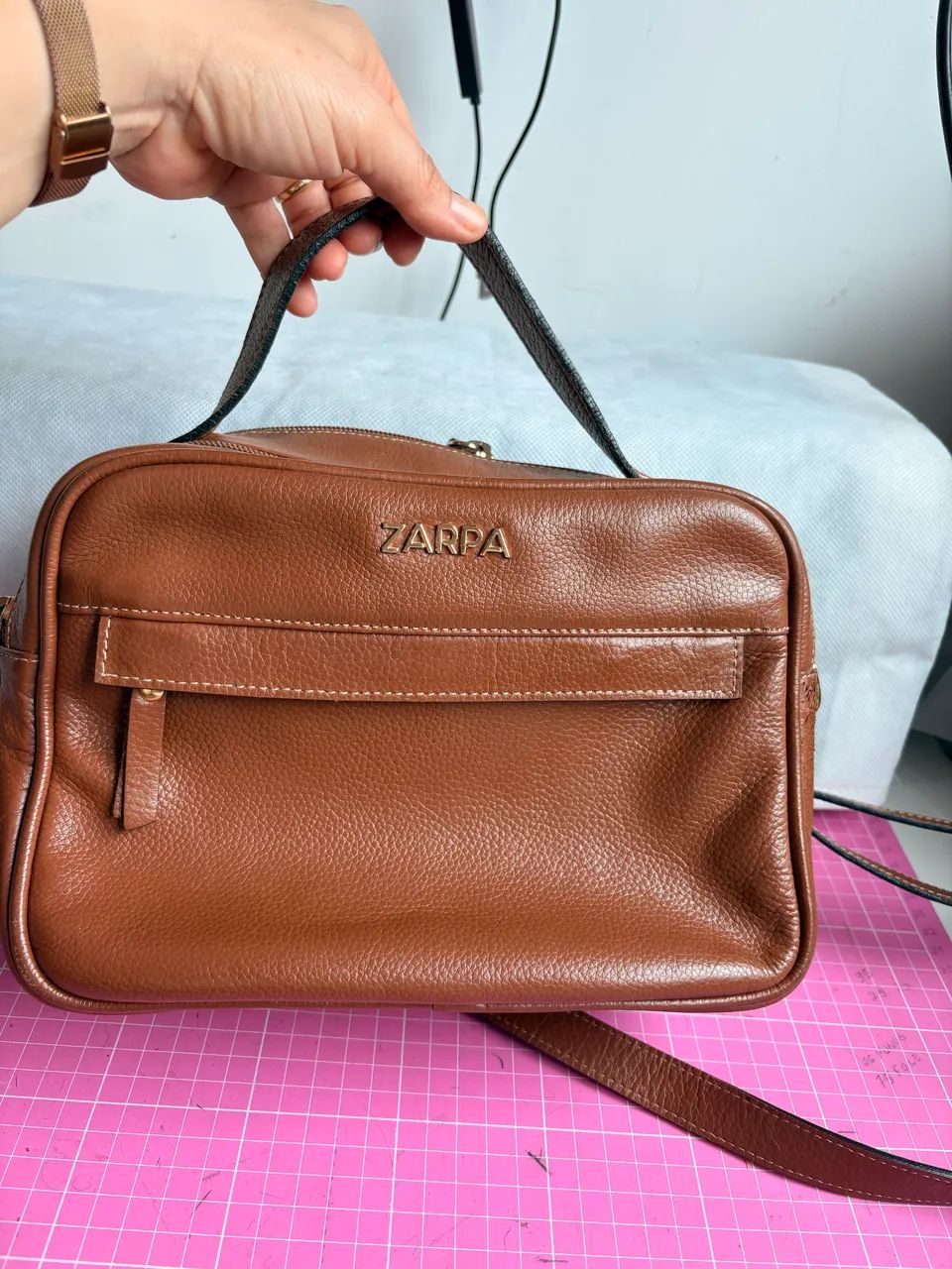 Bolsa em couro legítimo 