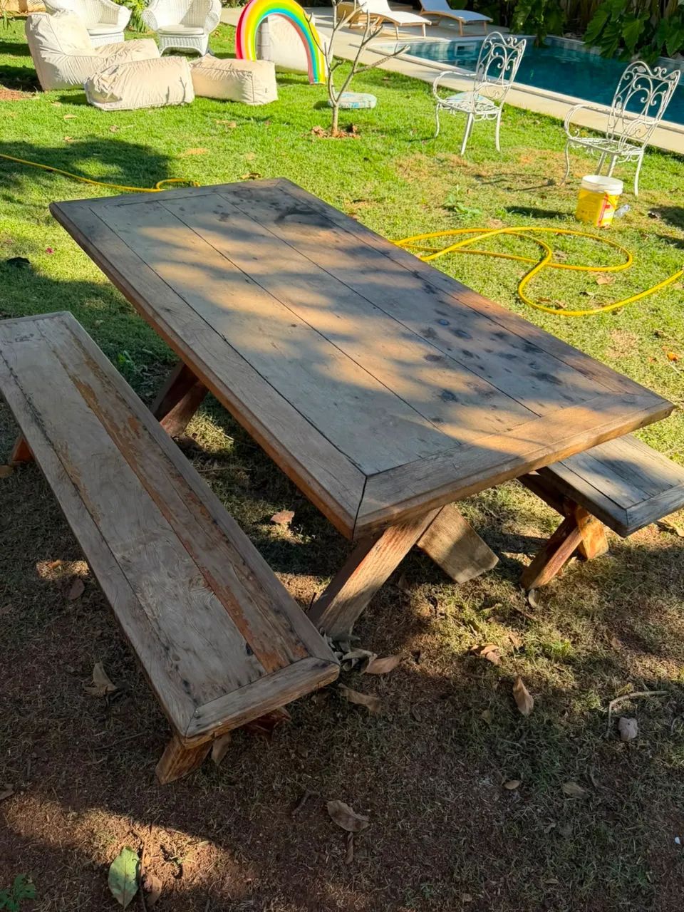 Mesa de madeira maciça - Foto 3