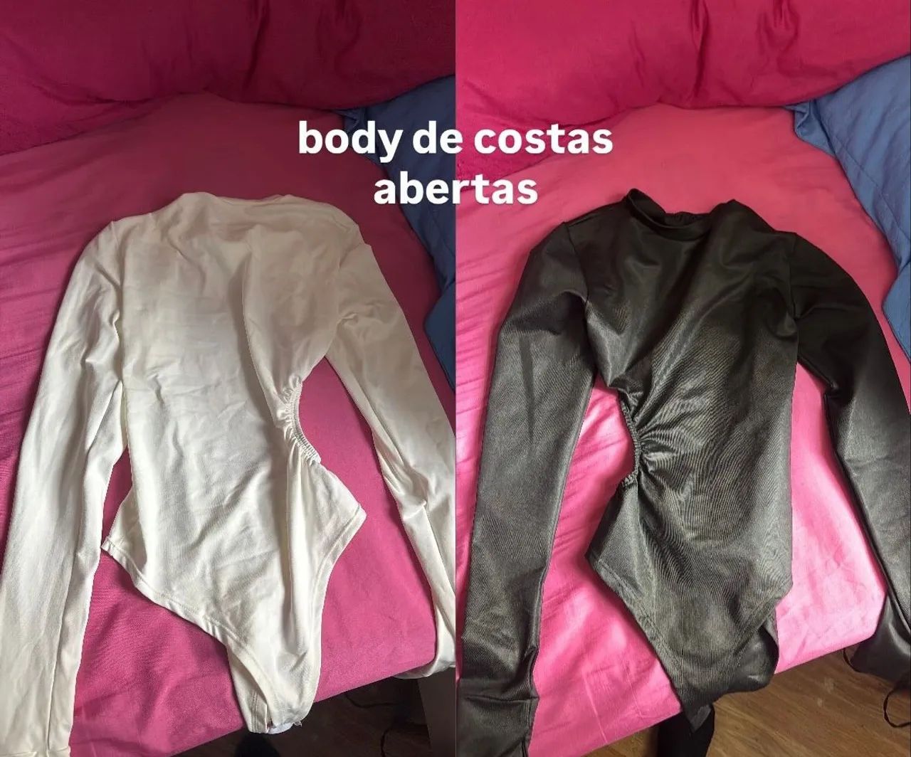 dois bodys de costas abertas tamanho m