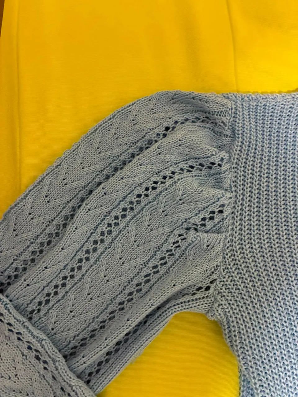 Blusa frio trico céu P - Foto 3