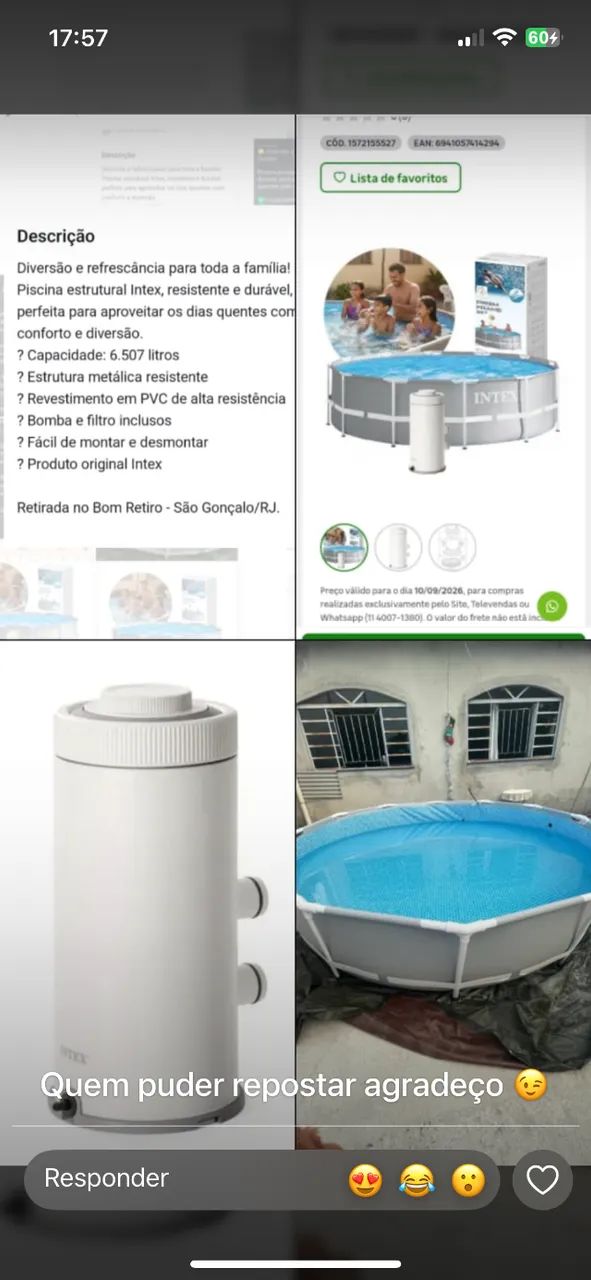  PISCINA ESTRUTURAL INTEX - PRISM FRAME SET