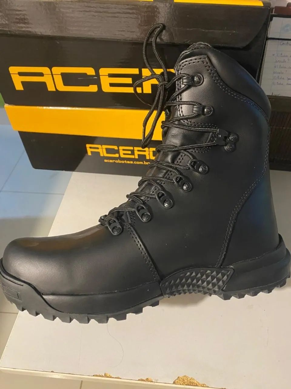 BOTA ACERO - PRETA - APACHE  - 399,00