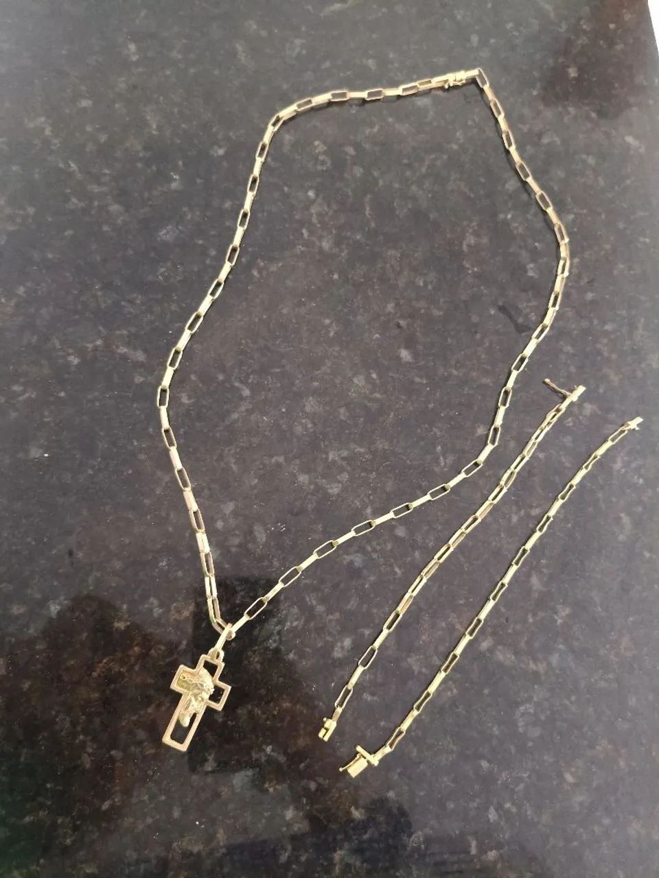 Cordão com pingente duas pulseiras de moeda antiga - Foto 2