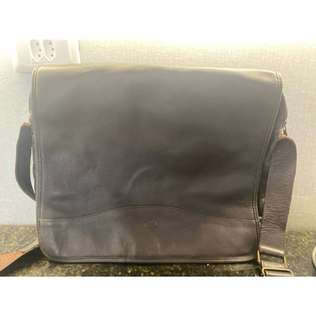 Bolsa antiga Carteiro de Ombro couro Bennesh - Foto 2
