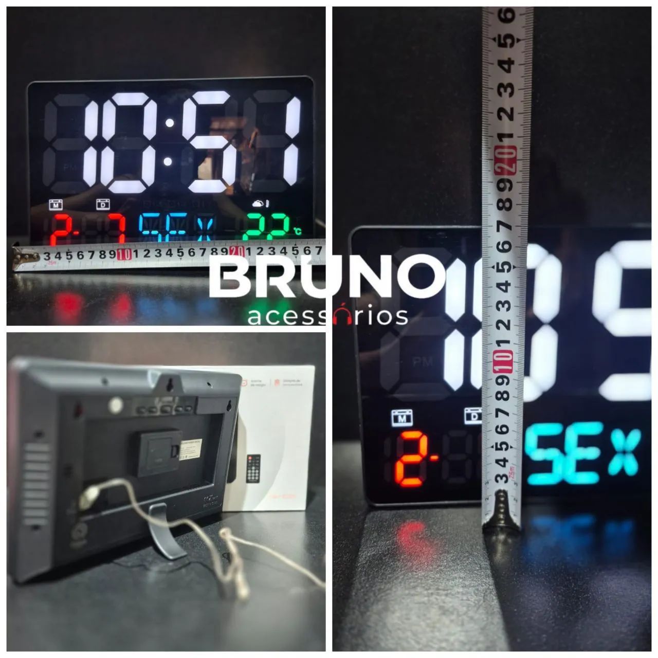 Relogio digital de parede com controle  - Foto 3