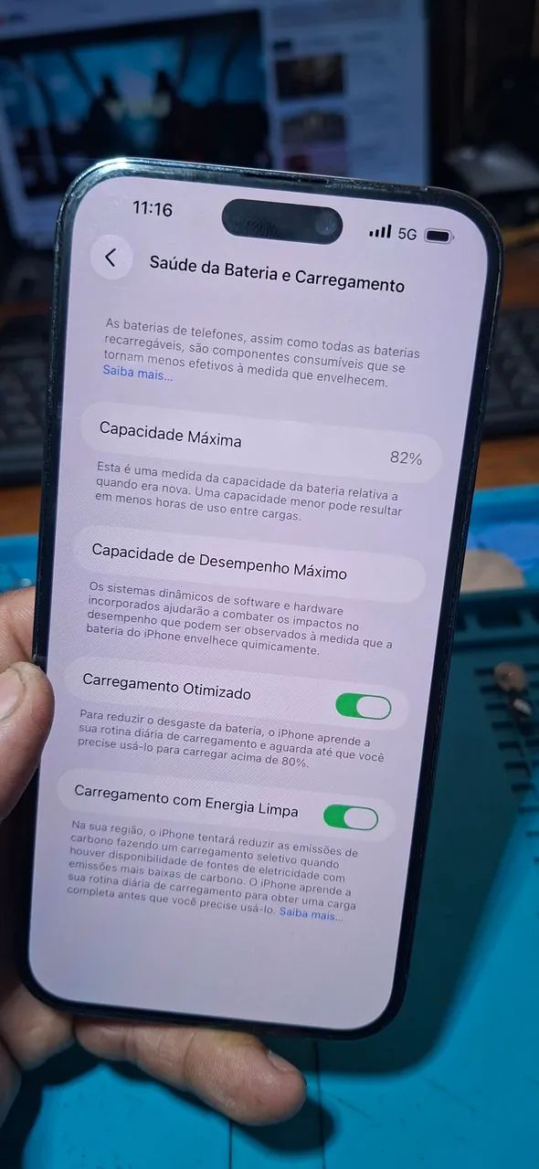 Vendo iPhone 14 pro Max 128 82% roxo impecável  - Foto 3
