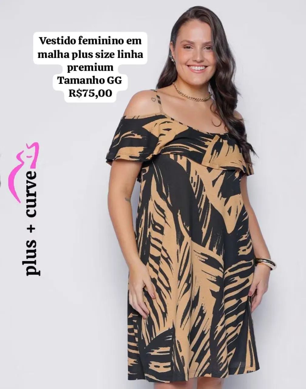 Vestido plus size tamanho GG em malha  - Foto 4