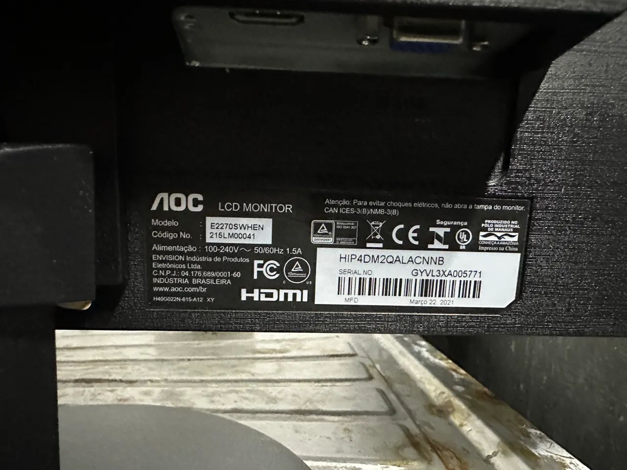 MONITOR AOC 19 - NOVINHO - Foto 2