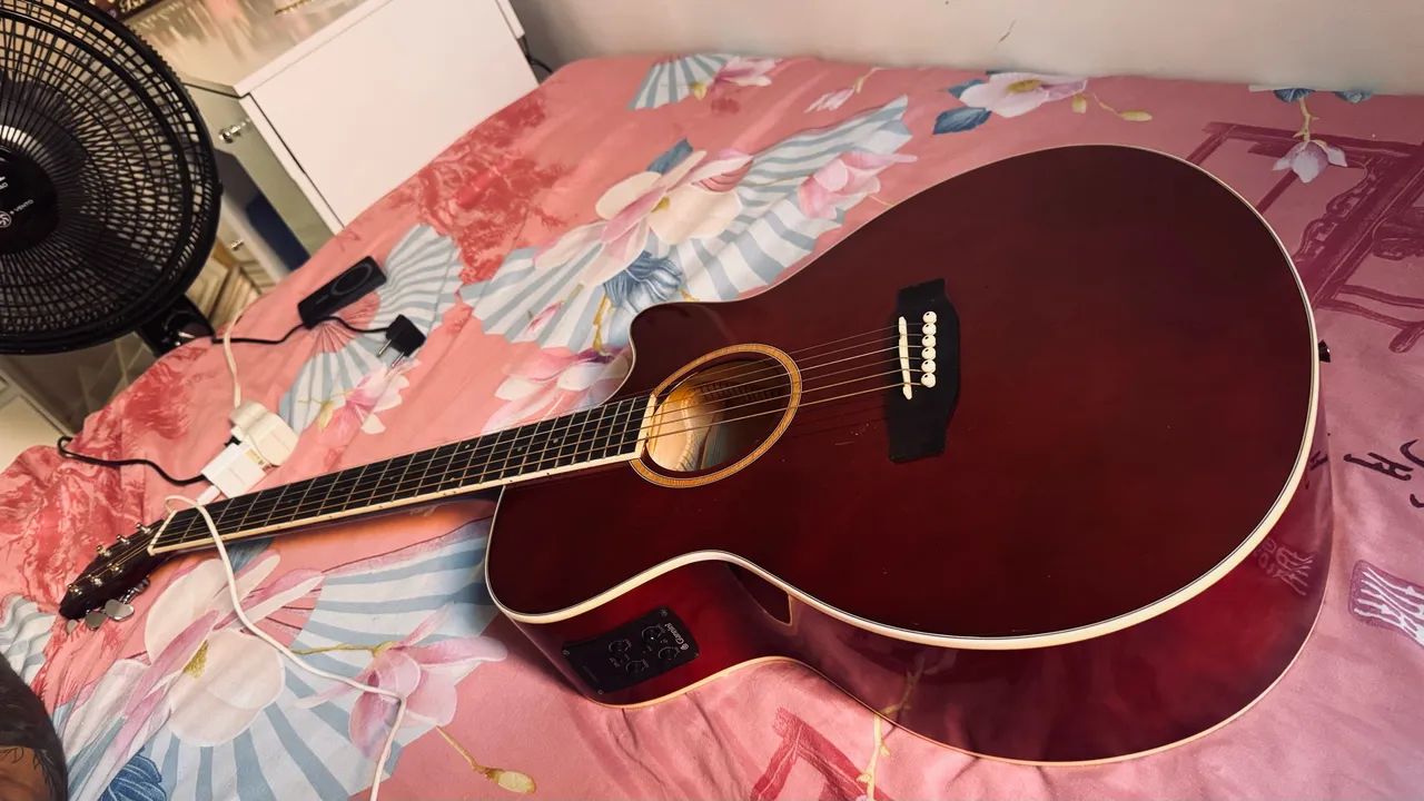 Violão Gianini 600,00 com capa  - Foto 4