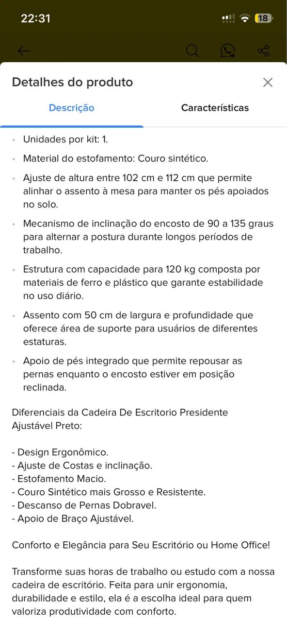 Cadeira tipo presidente  - Foto 4