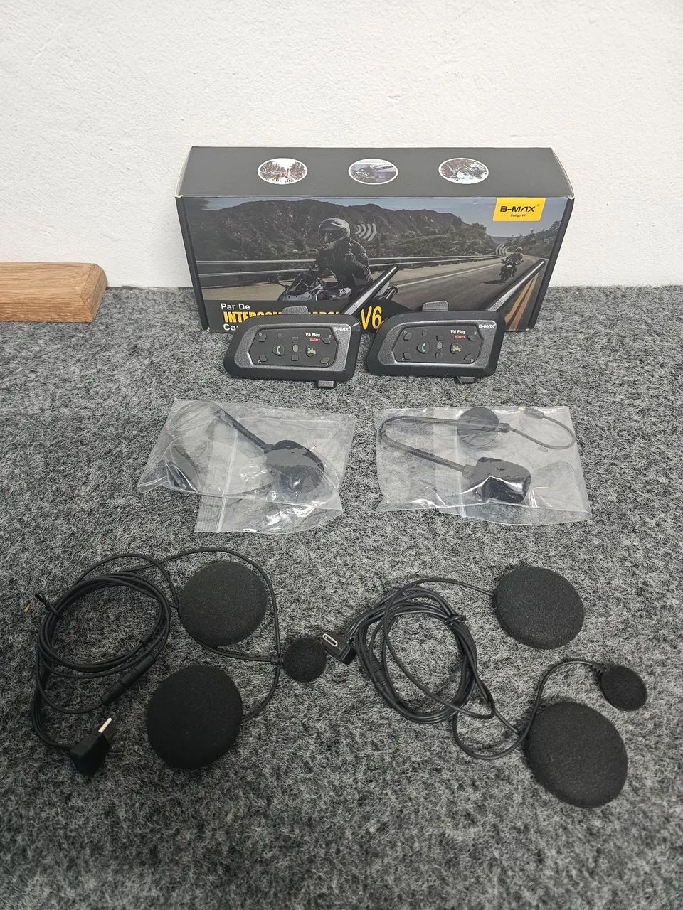 Intercomunicador p/ capacete Ejeas V6 Plus (par)
