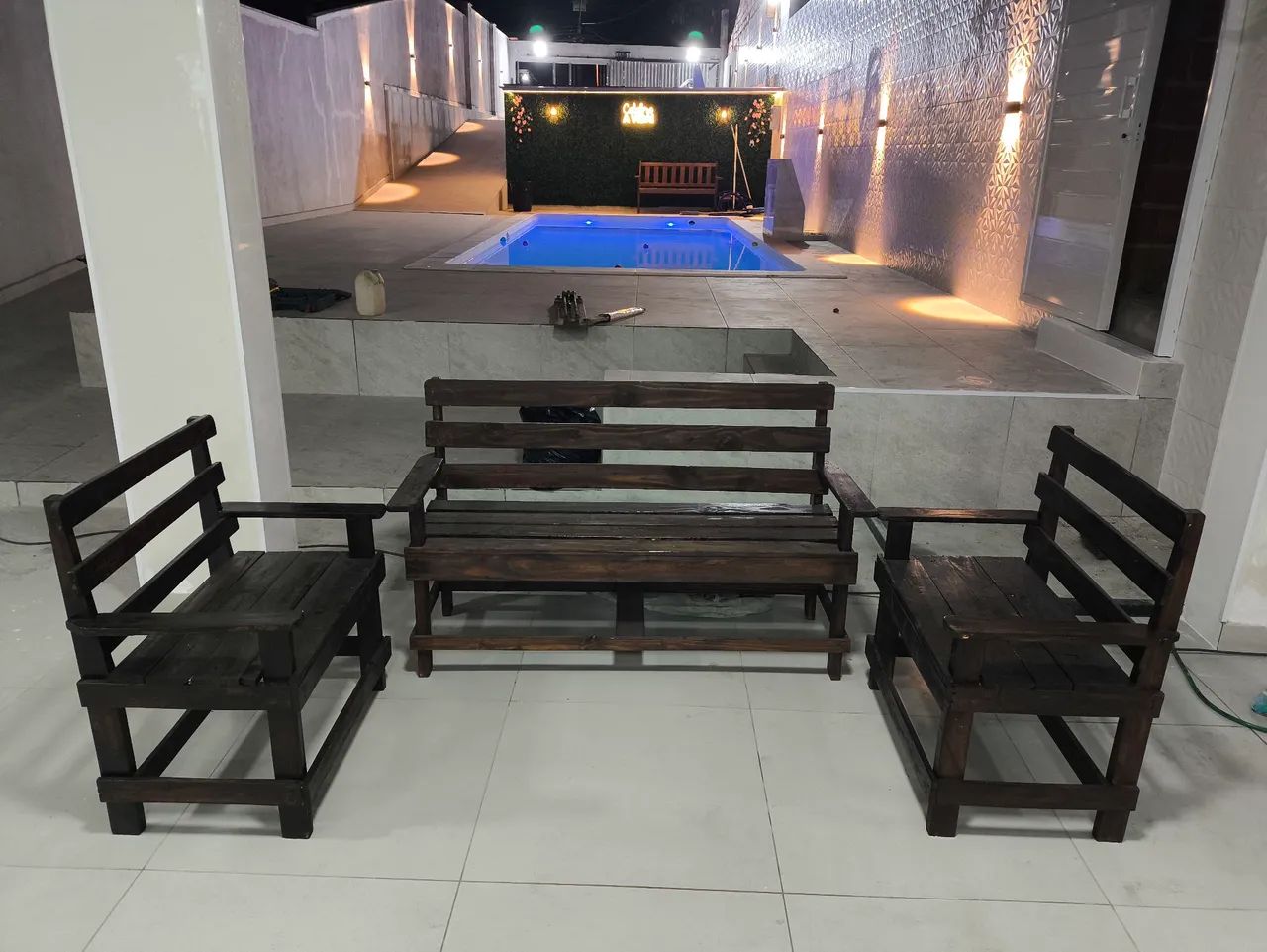 Conjunto de bancos de jardim  - Foto 2