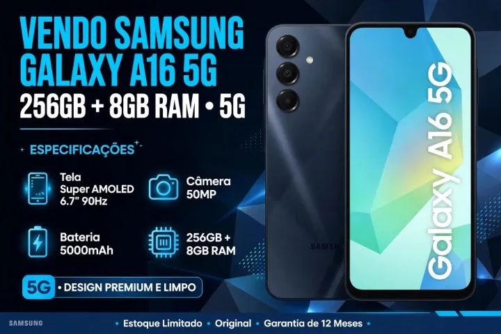  SAMSUNG GALAXY A16 5G - 256GB + 8GB RAM - - Foto 2