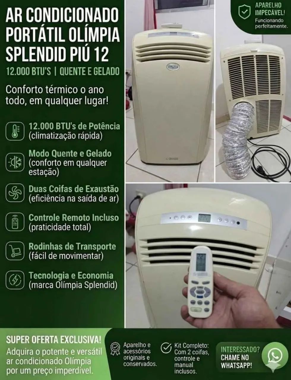 Ar condicionado Olímpia Splendid PIU 12