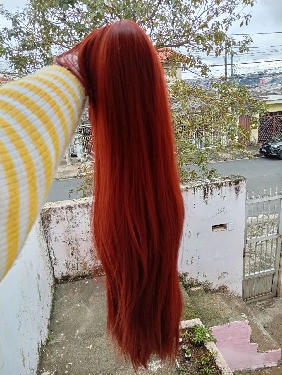 Peruca Lace Ruiva Longa PAGAMENTO A VISTA  - Foto 4