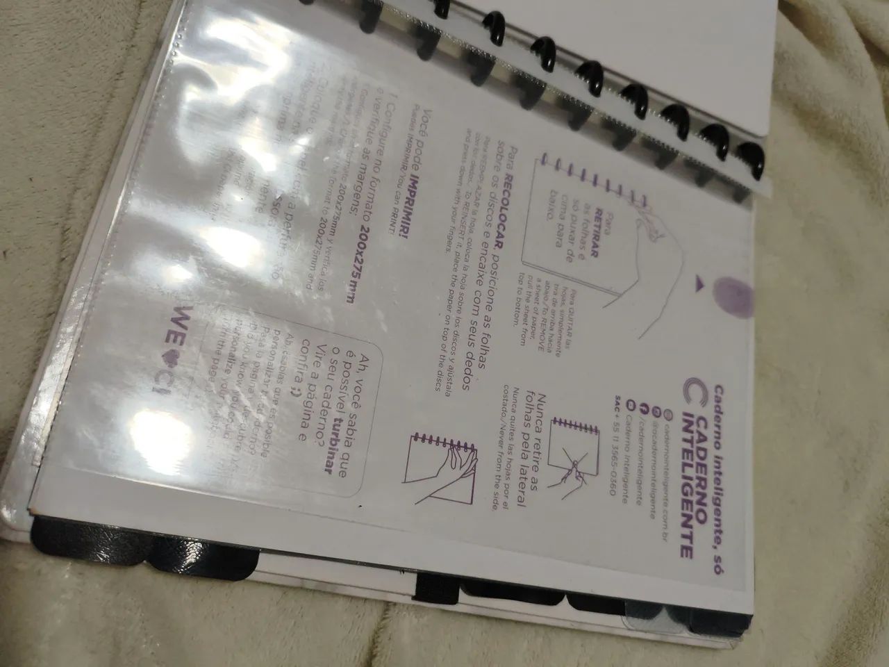 Caderno inteligente mármore branco - Foto 3