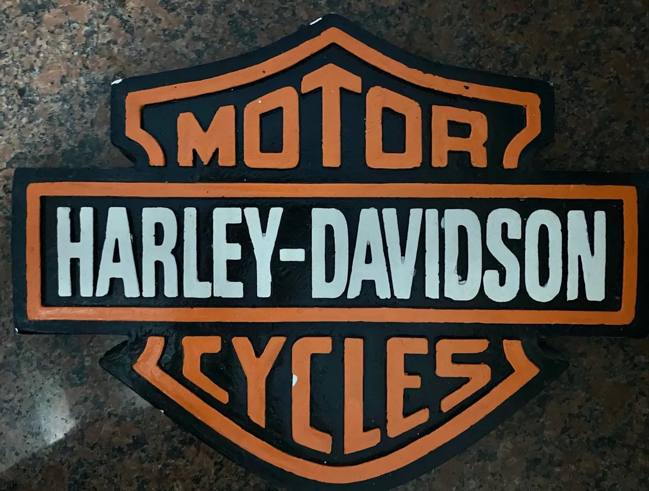 Placa Harley Davidson em gesso