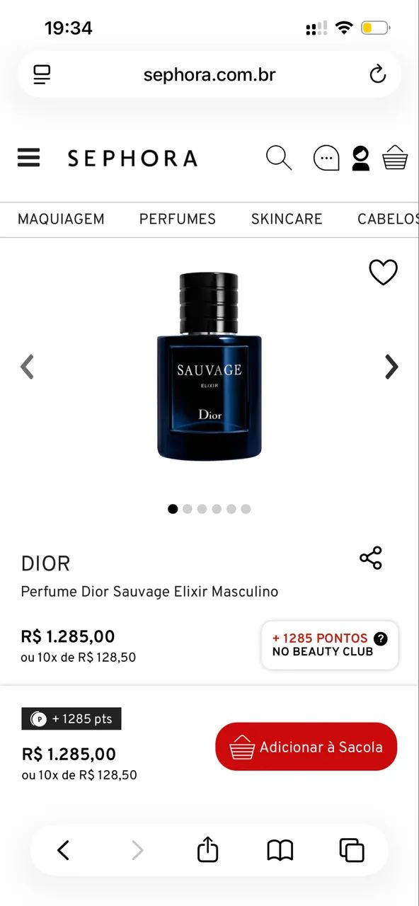 SAUVAGE Elixir Dior 60ml NUNCA USADO - Foto 2