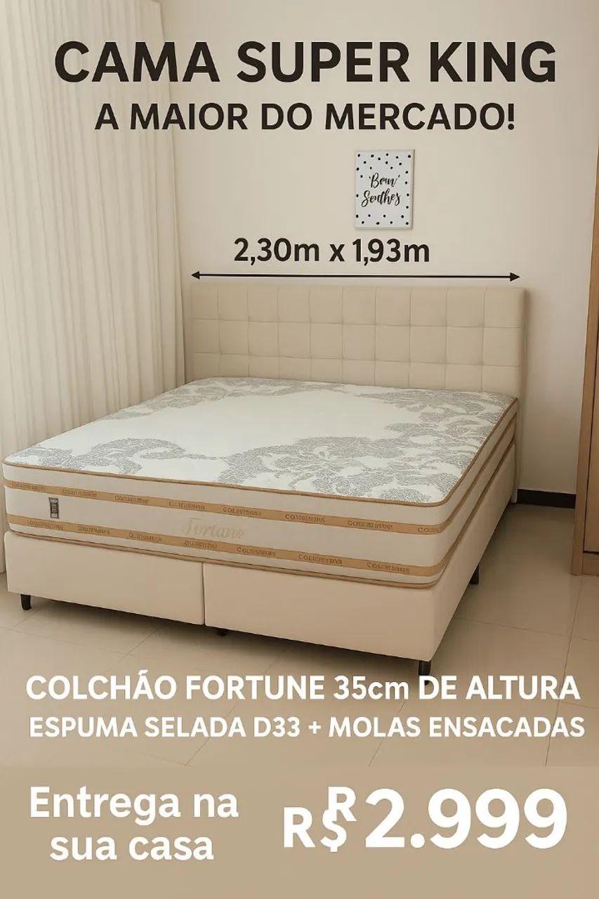 Cama super King gigante maior do mercado - Foto 2
