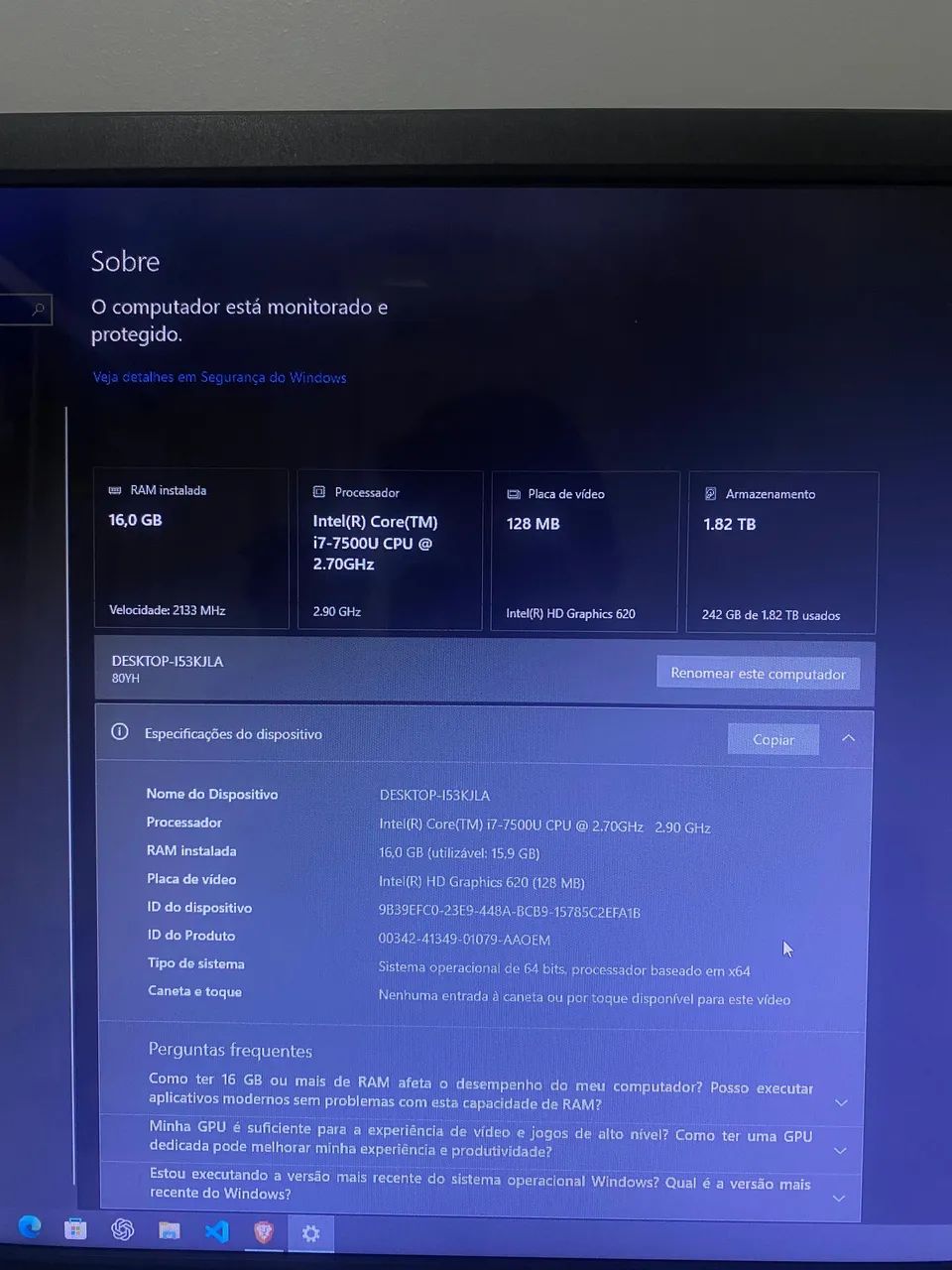 NOTEBOOK LENOVO 16GB DE RAM 2TB  - Foto 2