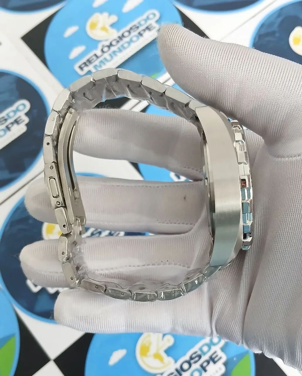 RELOGIO TG SENNA CHNOGRAPH FUNDO BRANCO - Foto 3