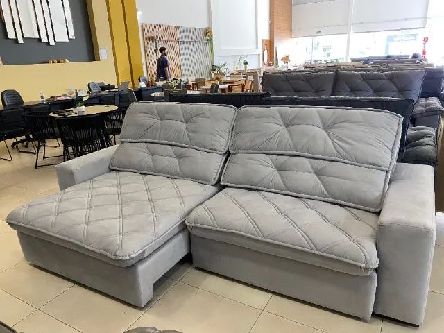 Sofá Aspem - 2,90 Molas Ensacadas Veludo Promoção Ultima peça 