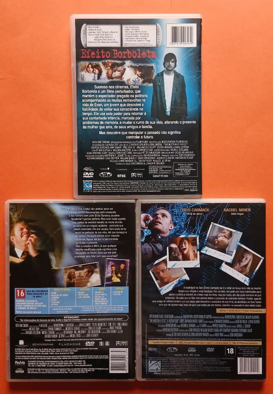 Dvd Efeito Borboleta 1, 2 e 3  - Foto 2