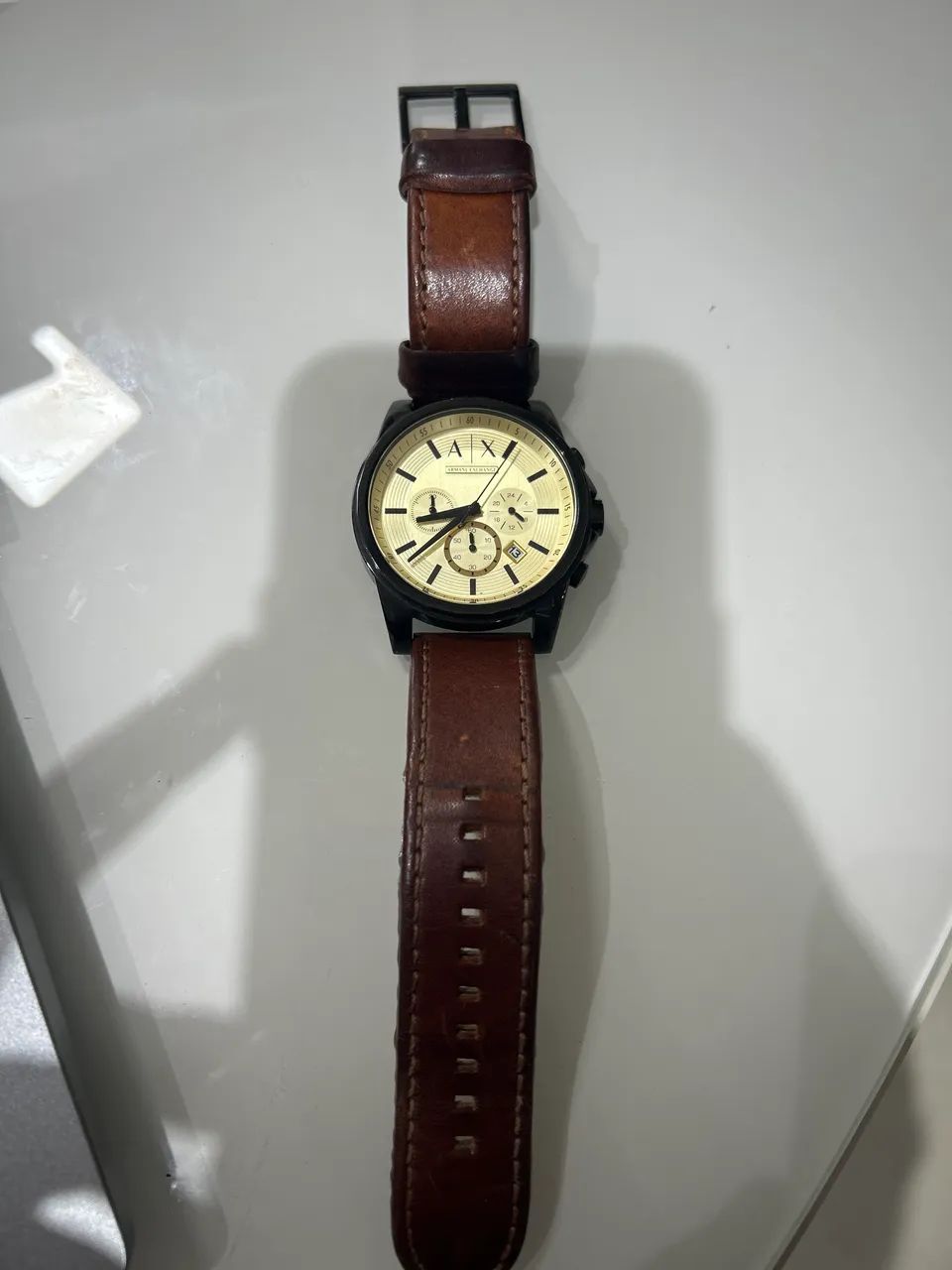 Relógio Armani Exchange AX2511 Cronógrafo - Couro Marrom - Foto 5