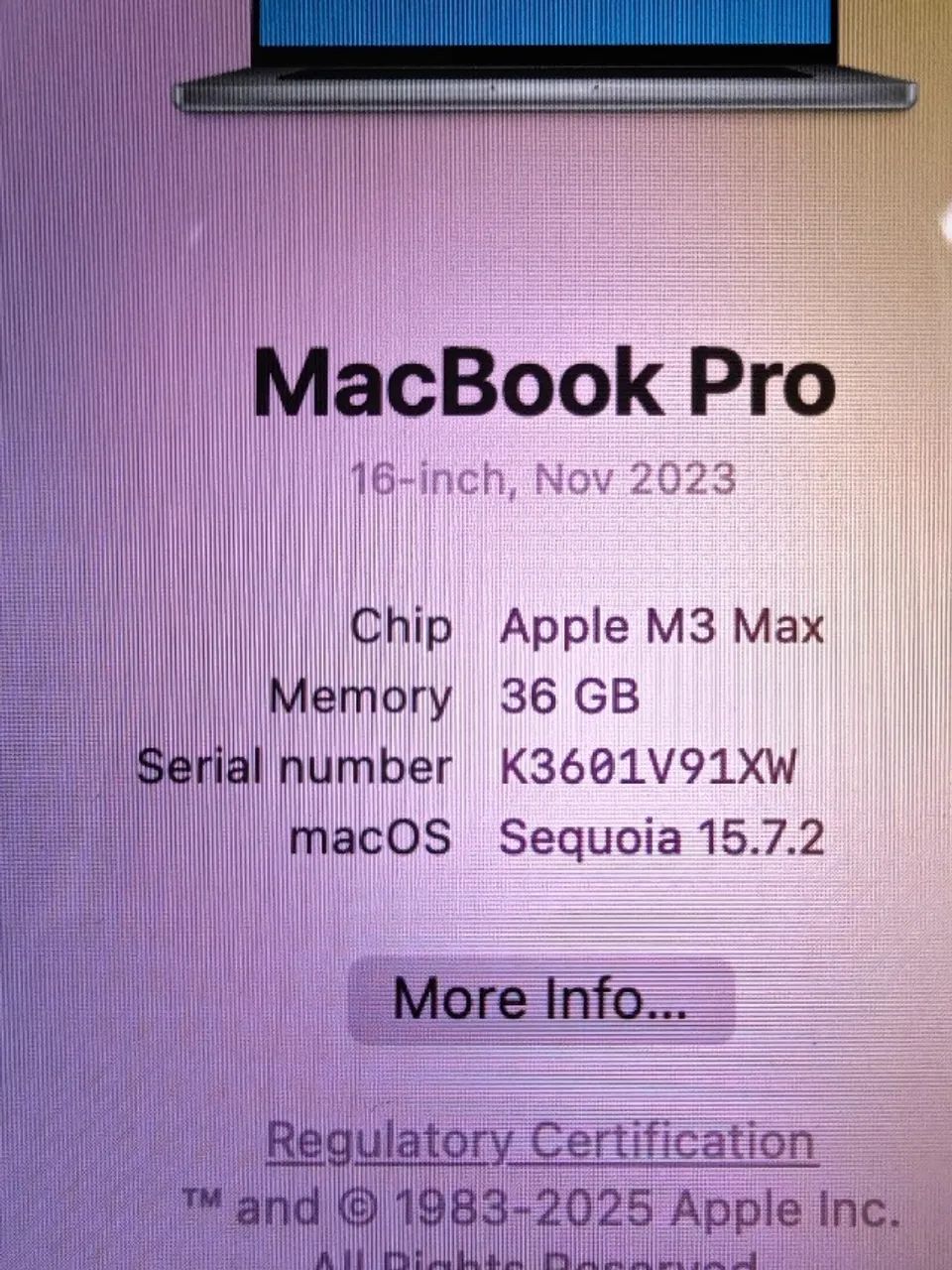 MACBOOK PRO M3 MAX 16, 36GB, 1TB, 119 CICLOS - Foto 4