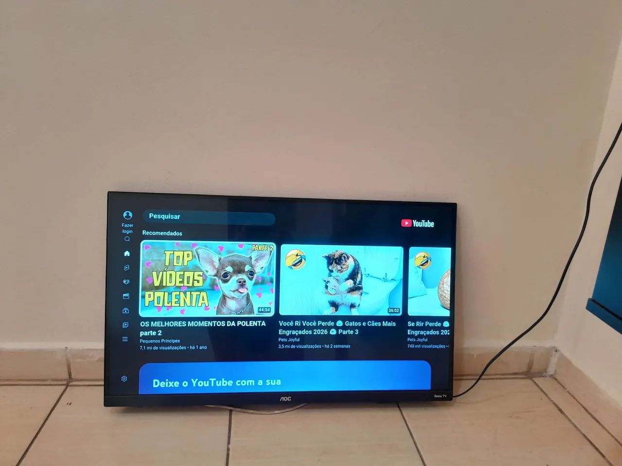 Smart tv aoc roku 32 polegadas wiffi  - Foto 2