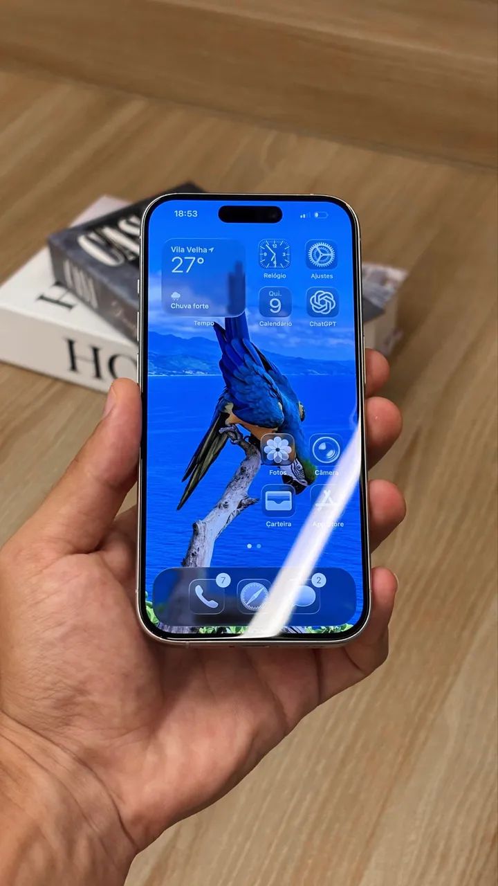 iPhone 15 Pro 256GB White - Impecável, Garantia - Celulares e