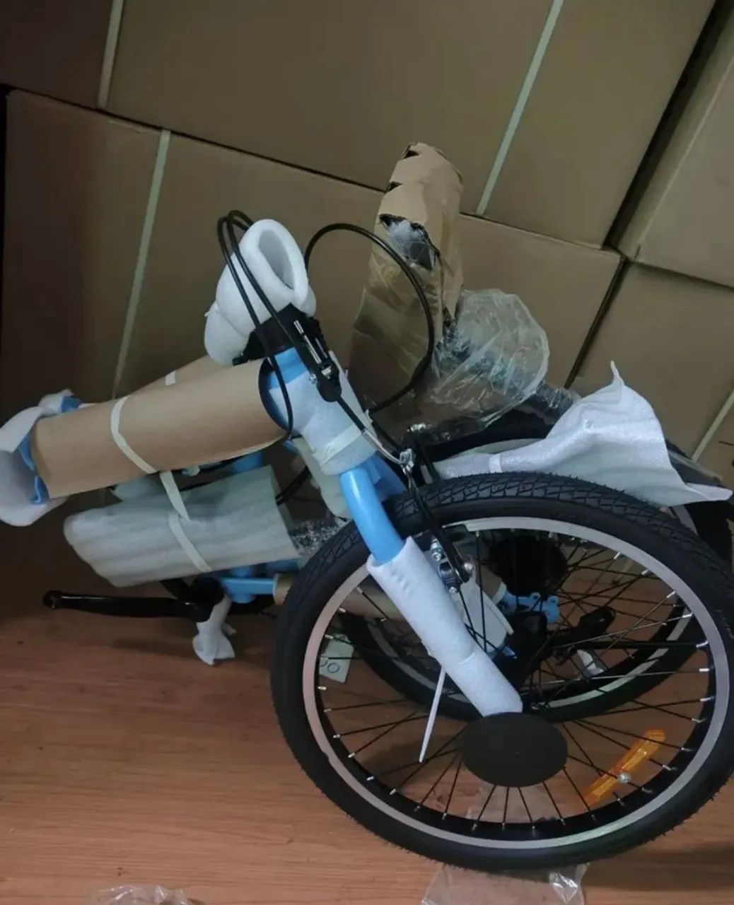 Bicicleta dobrável nova na caixa 7 marchas  - Foto 4