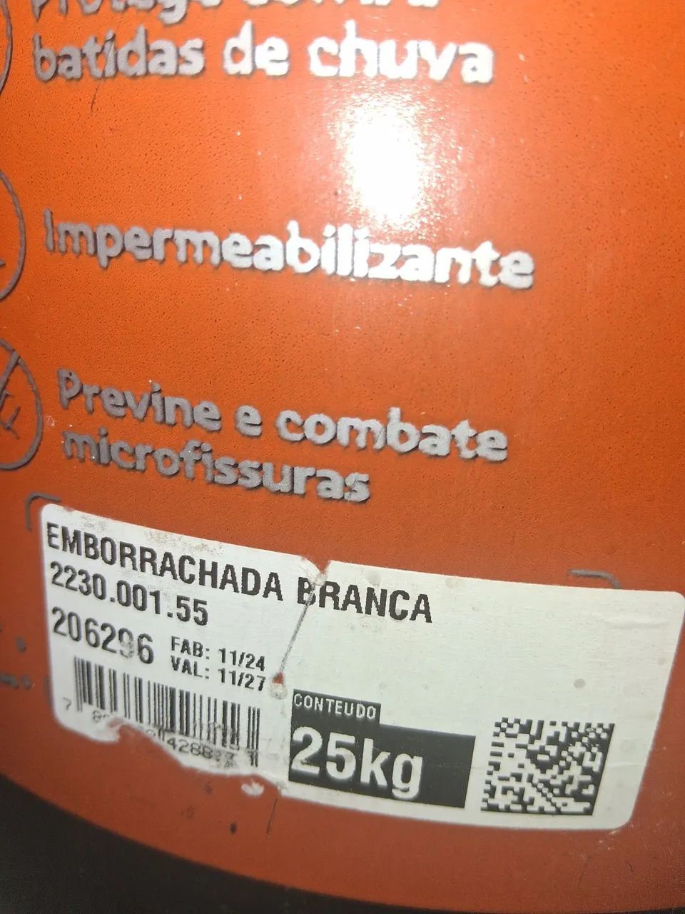Tinta emborrachada Qualyvinil balde  branca - Foto 2