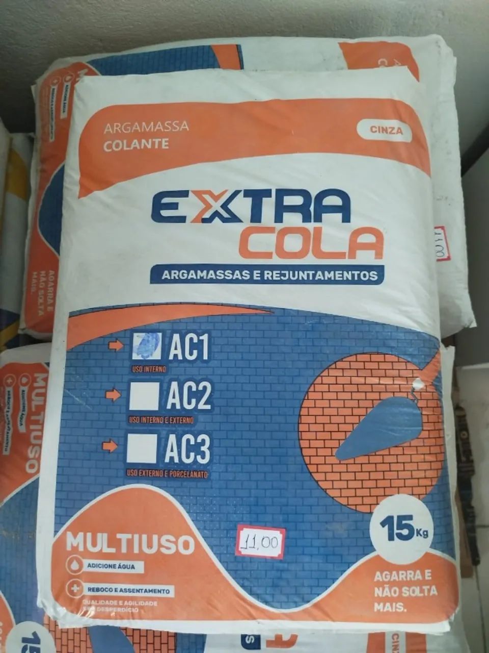 Argamassa Extra Cola 15KG AC1-AC2-AC3  