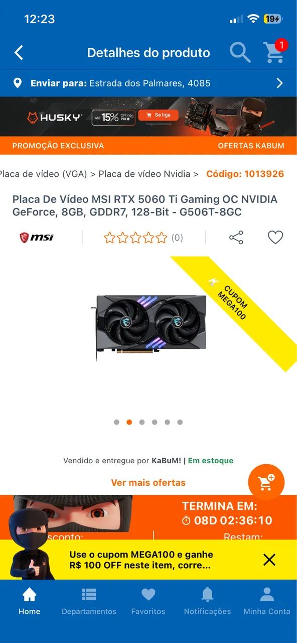 PLACA DE VÍDEO RTX 5060 TI MSI GAMING OC  - Foto 4