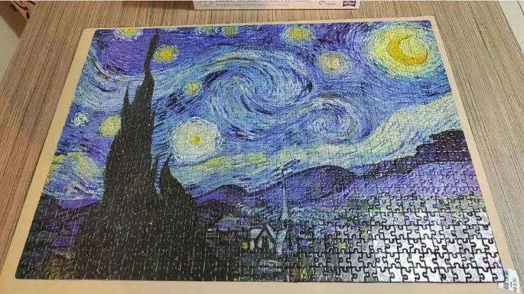 QUEBRA CABEÇAS NOITE ESTRELADA - VINCENT VAN GOGH - Foto 3