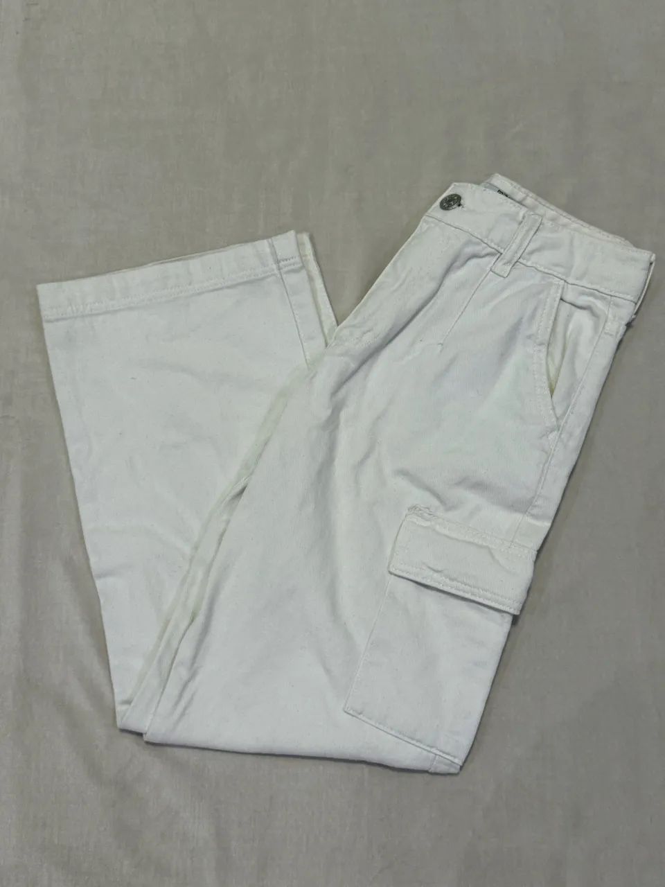 Calça wide leg slim cargo