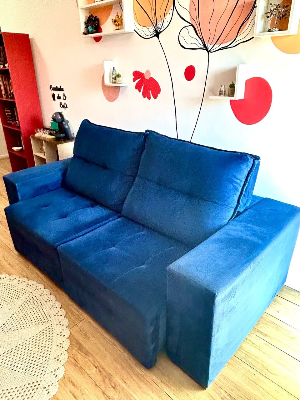 Sofá Retrátil Azul Marinho  - Foto 3