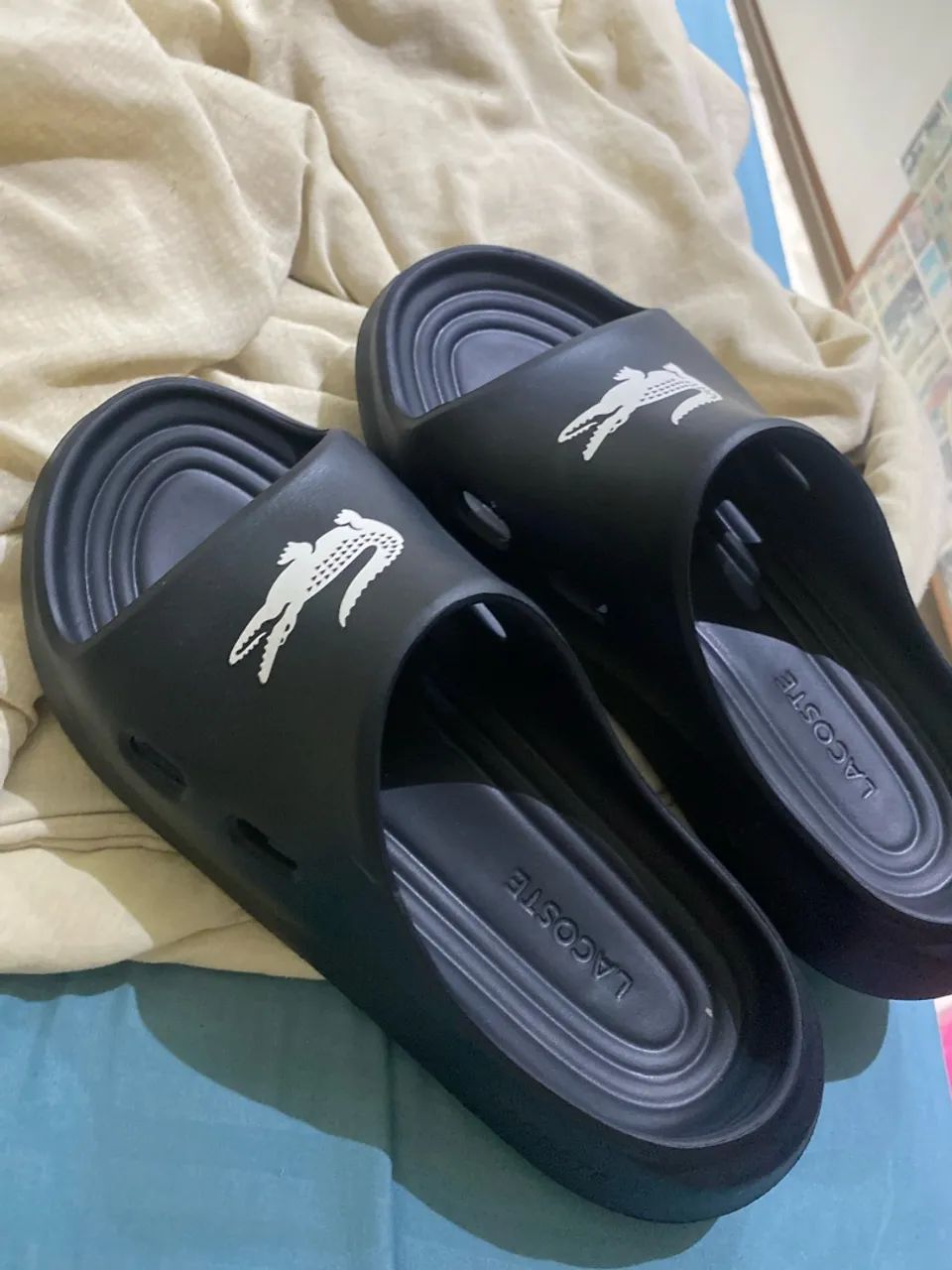 Chinelo slide Meduz Lacoste  - Foto 4
