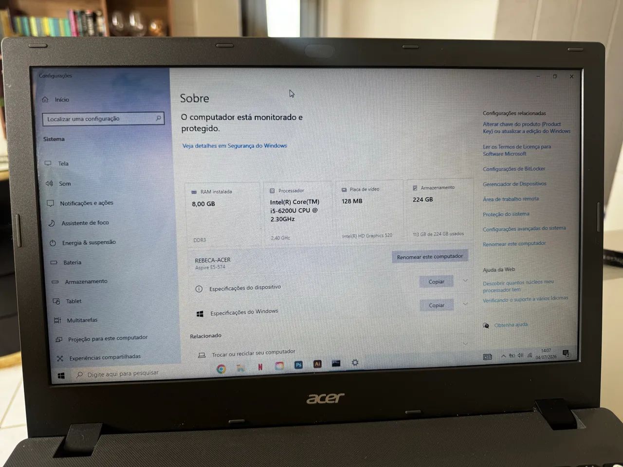Notebook Acer Aspire E5-574  - Foto 5