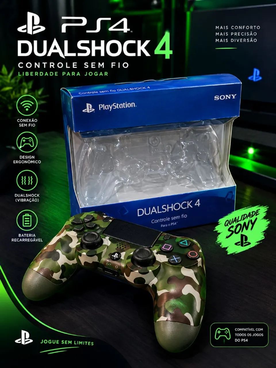 Controle de Ps4 Dualshock 4