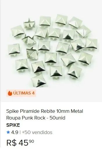 Tachas e rebites para customização de roupas - Foto 3